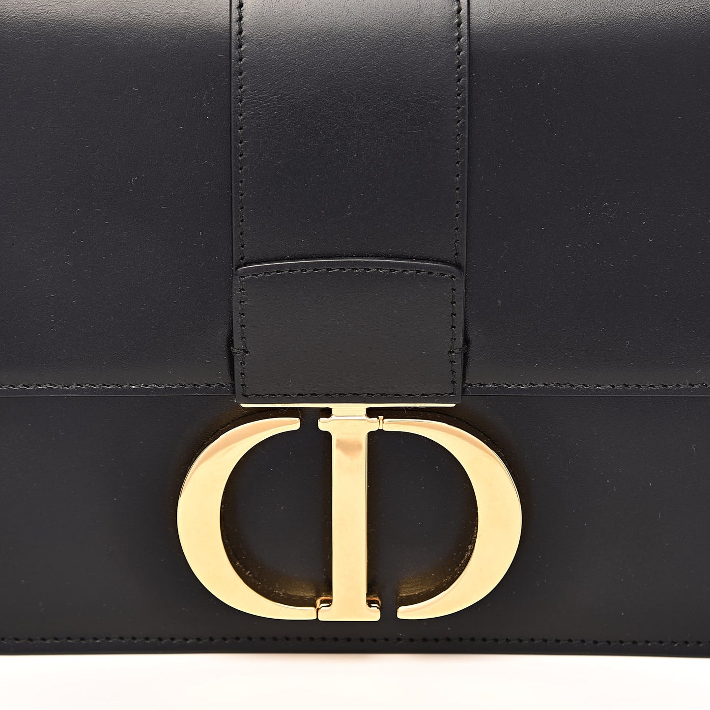Smooth Calfskin 30 Montaigne Flap Bag Black
