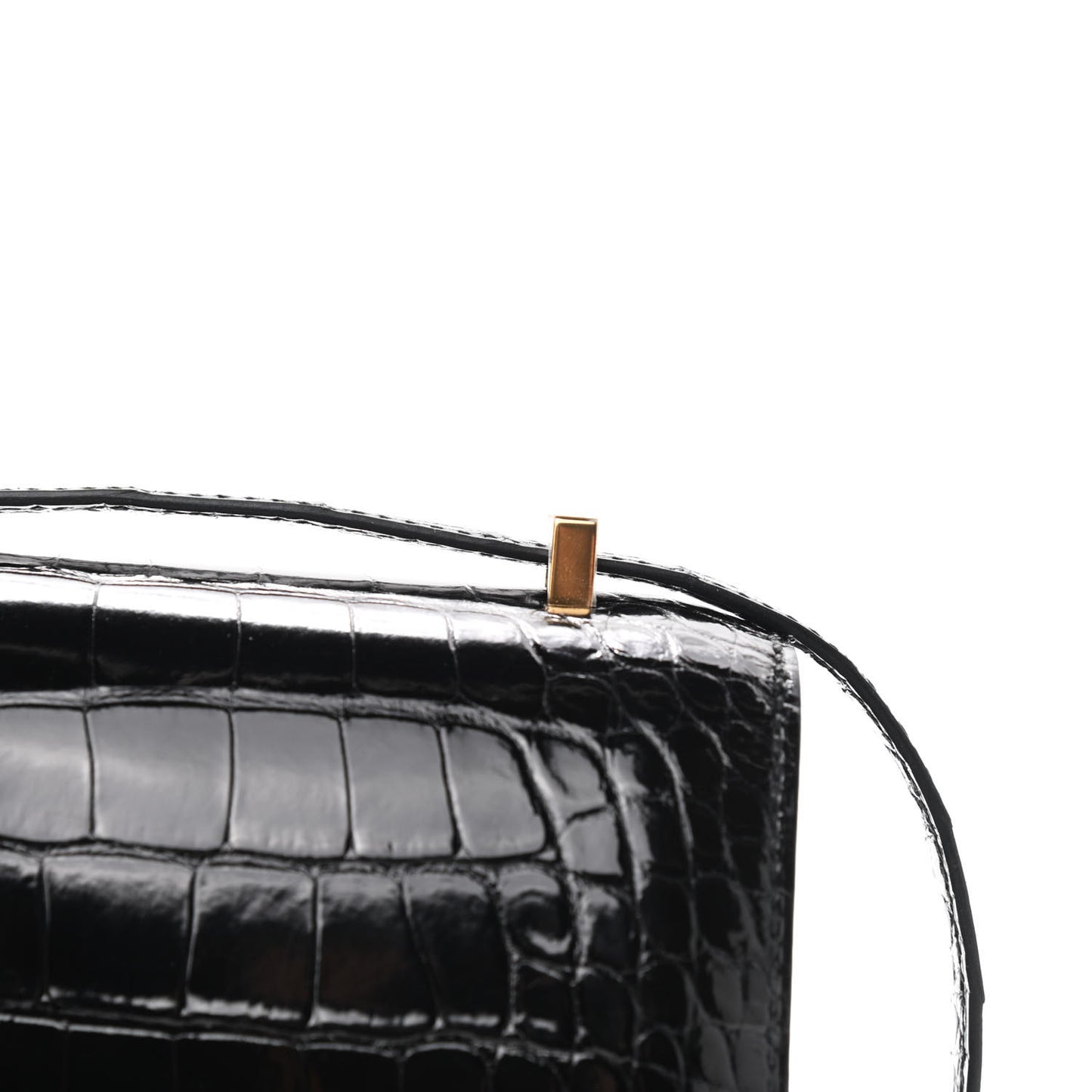 Shiny Alligator Constance 18 Black