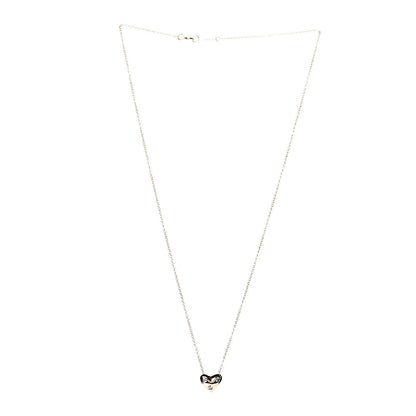 Tiffany 18K Yellow Gold Platinum Diamond Small Etoile Heart Pendant Necklace 3 of 6
