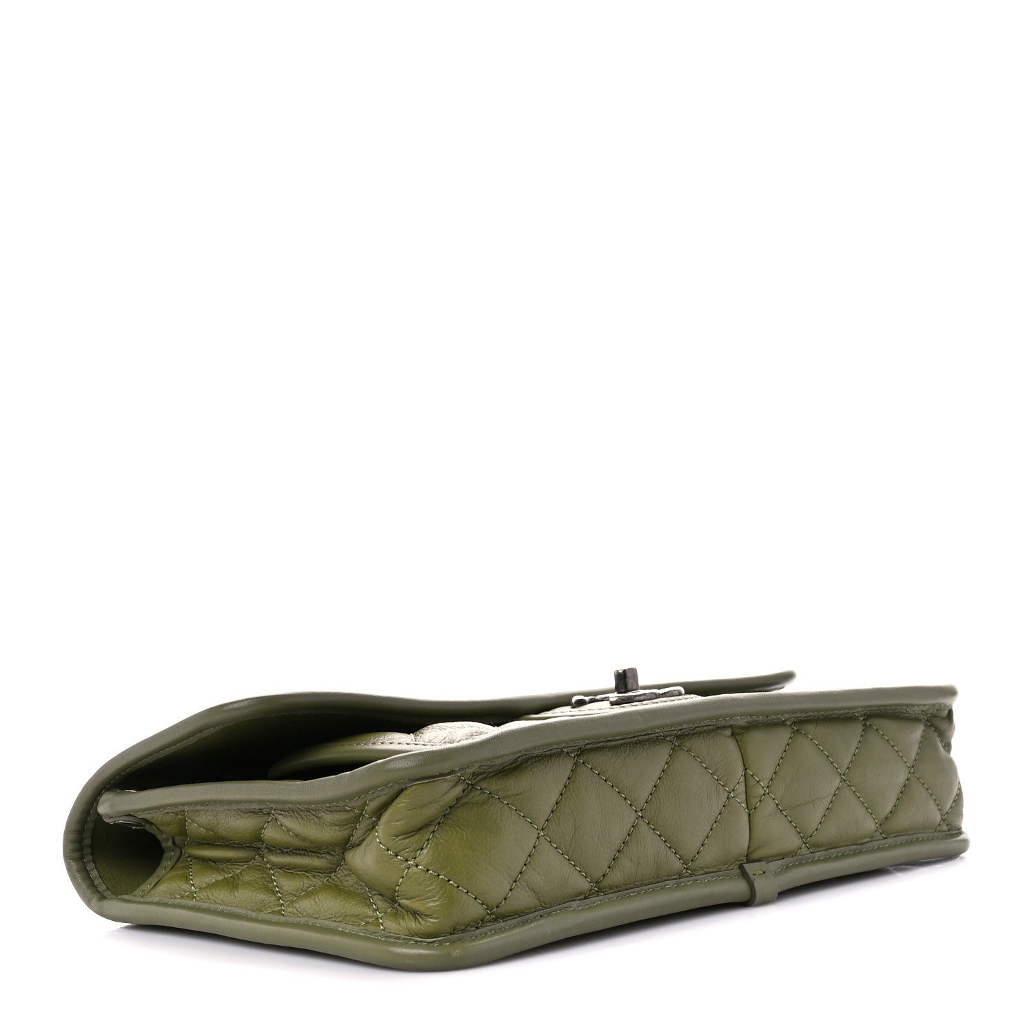 Chanel Calfskin Quilted Medium Casual Riviera Flap Green 4 of 11