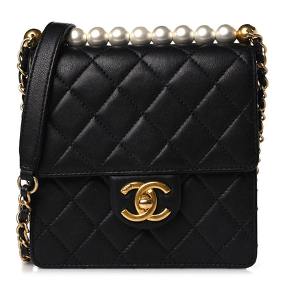 Chanel Goatskin Quilted Chic Pearls Flap Black 1 of 10