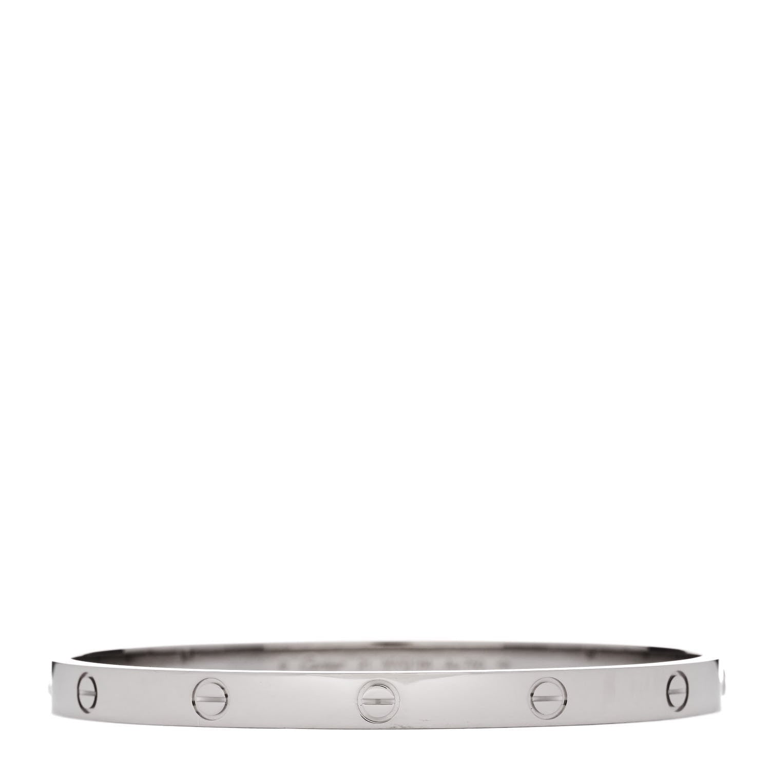 Cartier 18K White Gold LOVE Bracelet 21 1 of 9