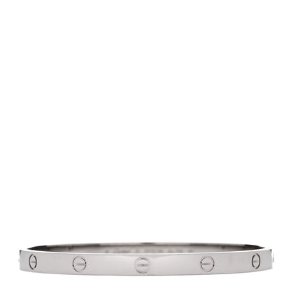 Cartier 18K White Gold LOVE Bracelet 21 1 of 9