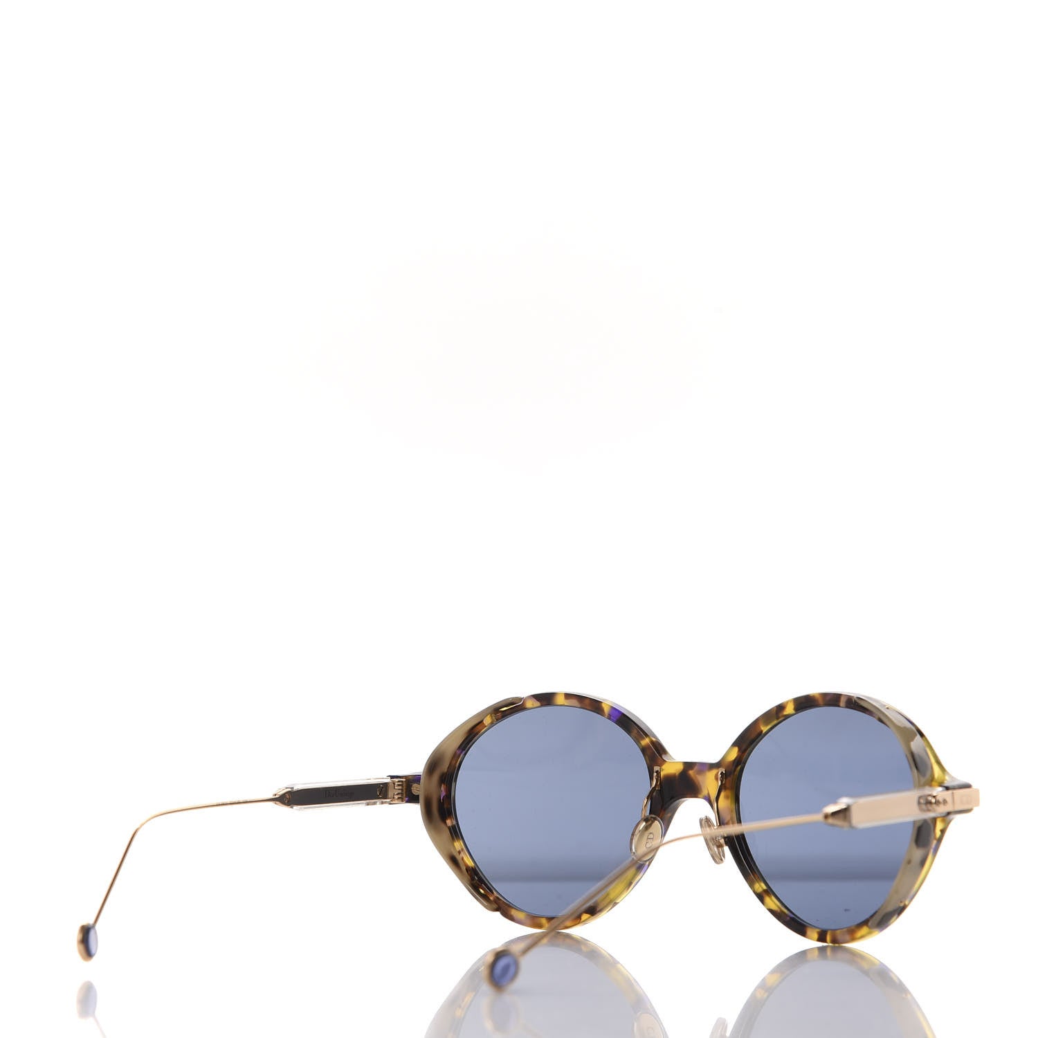 Christian Dior Acetate Umbrage Round Sunglasses Tortoise Blue 4 of 7