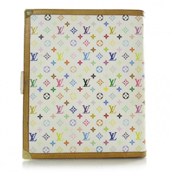 Monogram Multicolor Large Ring Agenda w Notepad White