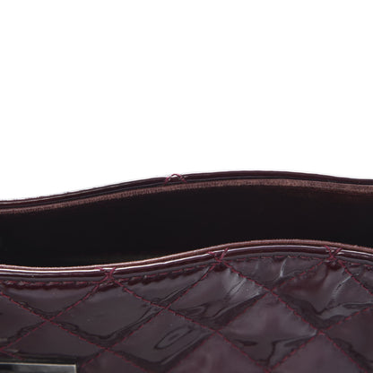 Chanel Patent Calfskin Quilted Reissue 2.55 Tote Burgundy 12 of 15