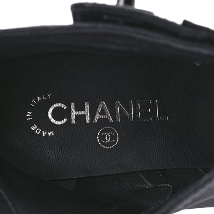 Chanel Iridescent Calfskin CC Turnlock Ankle Boots 40.5 Black 7 of 9