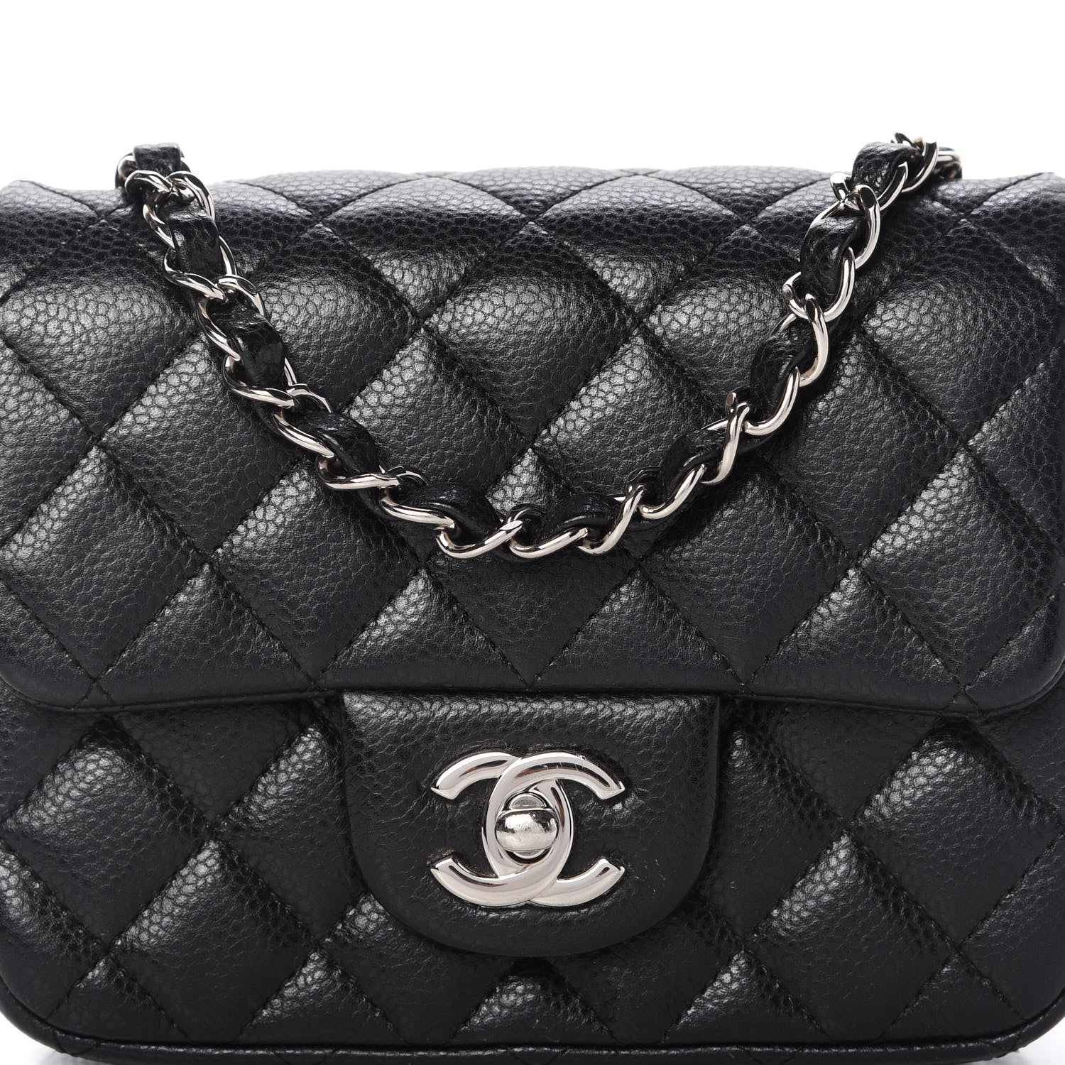 Chanel Caviar Quilted Mini Square Flap Black 10 of 11