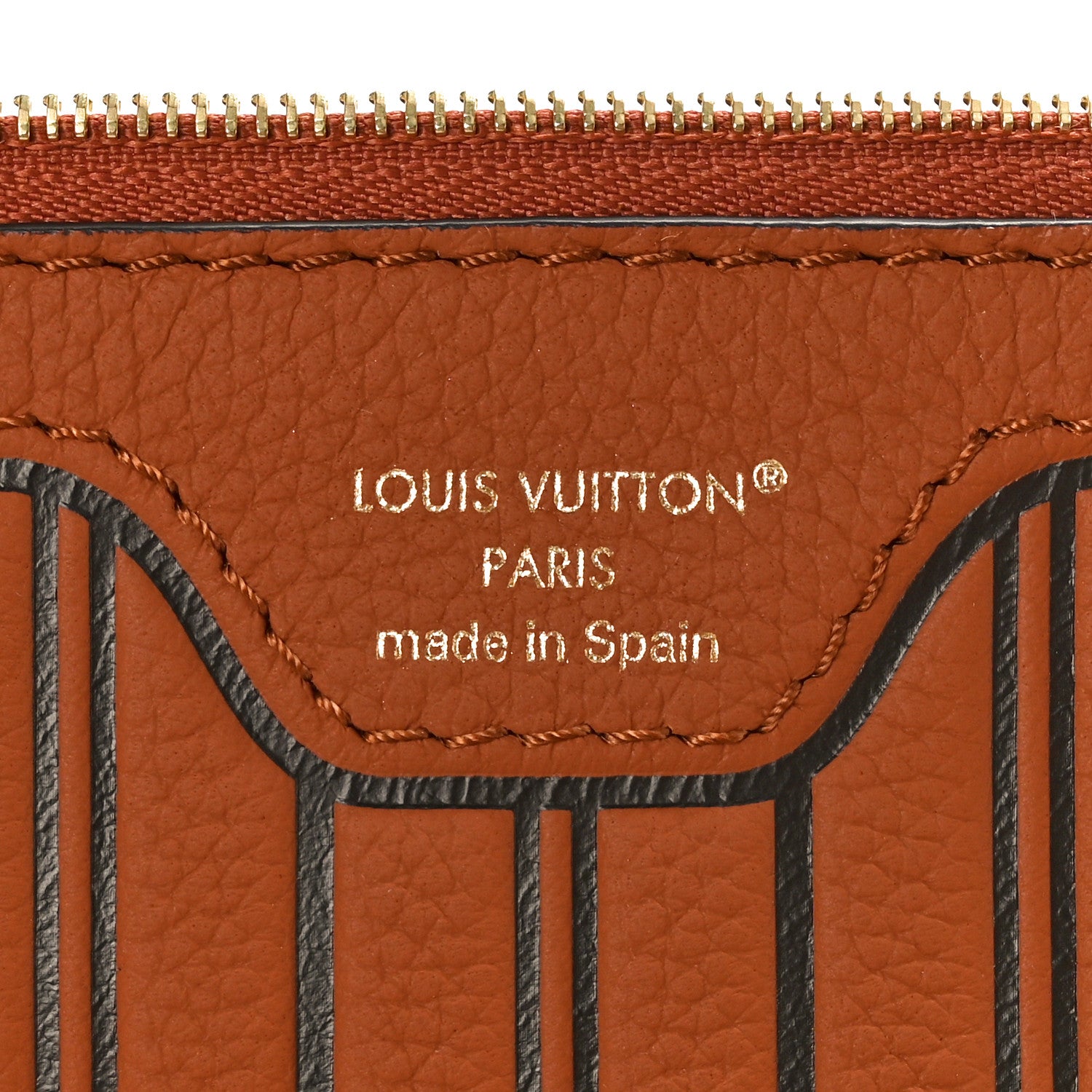 Louis Vuitton Monogram Calfskin Neo Neverfull Inside Out MM Tan 8 of 11