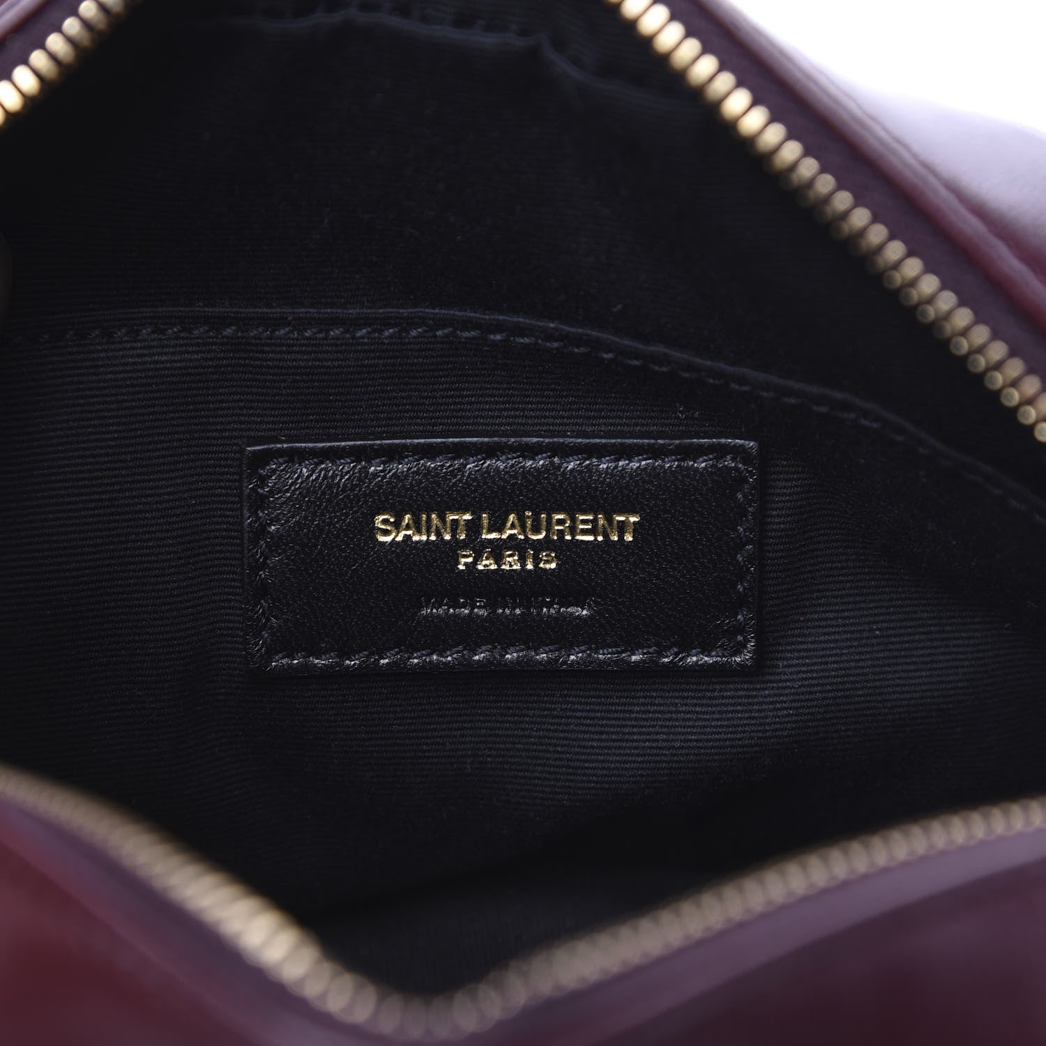 Saint Laurent Calfskin Canvas Monogram Lou Belt Bag Natural Dark Legion Red 6 of 10