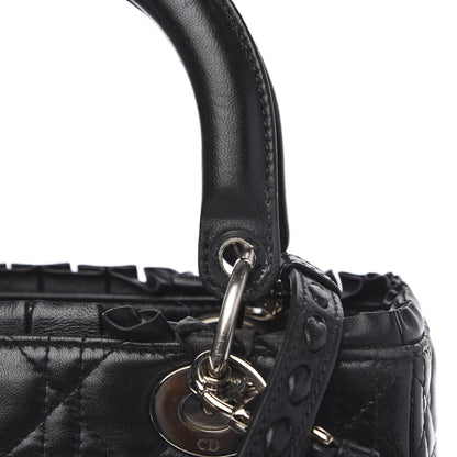 Christian Dior Lambskin Cannage Bow Medium Lady Dior Black 15 of 16