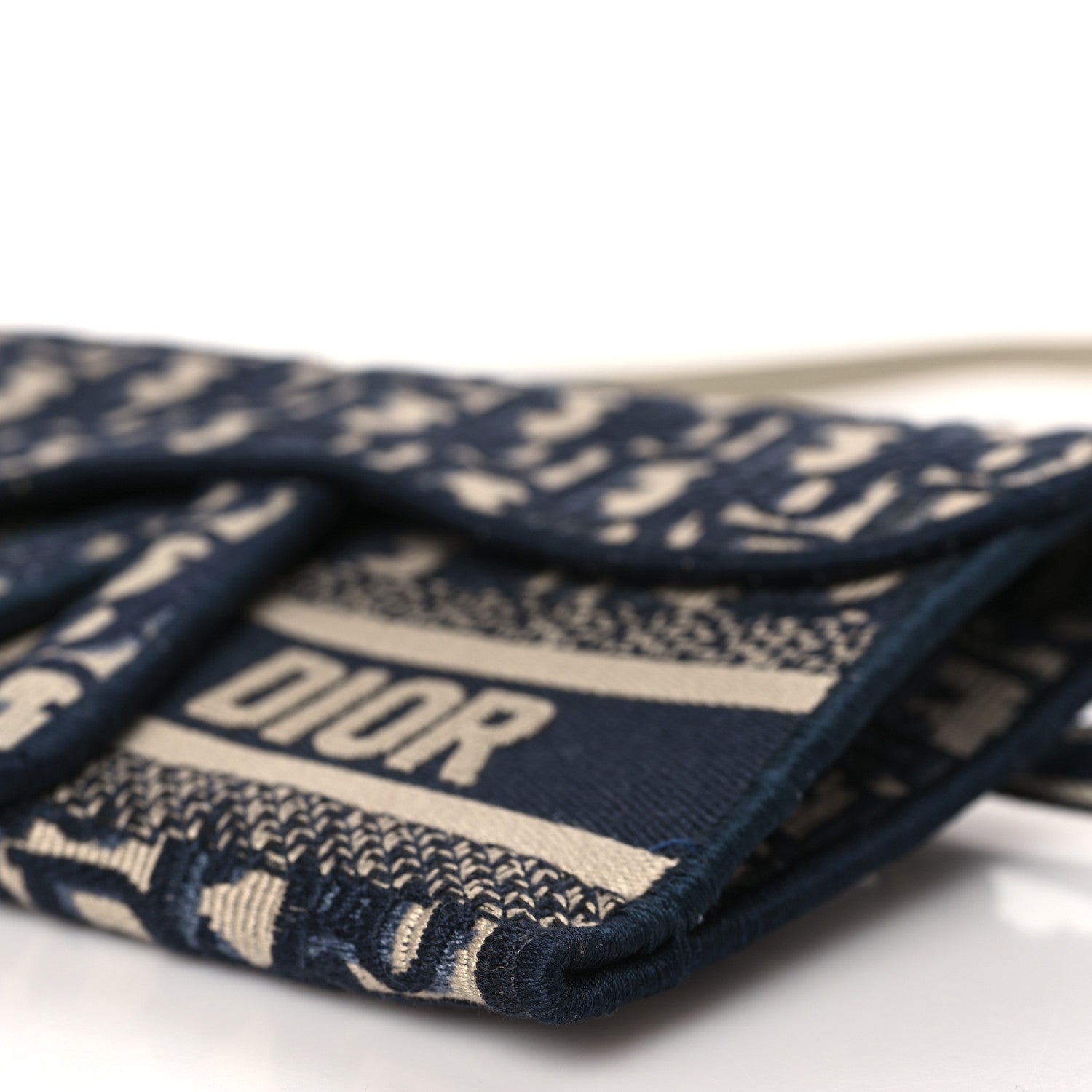 Christian Dior Oblique Slim Saddle Pouch Blue 9 of 9