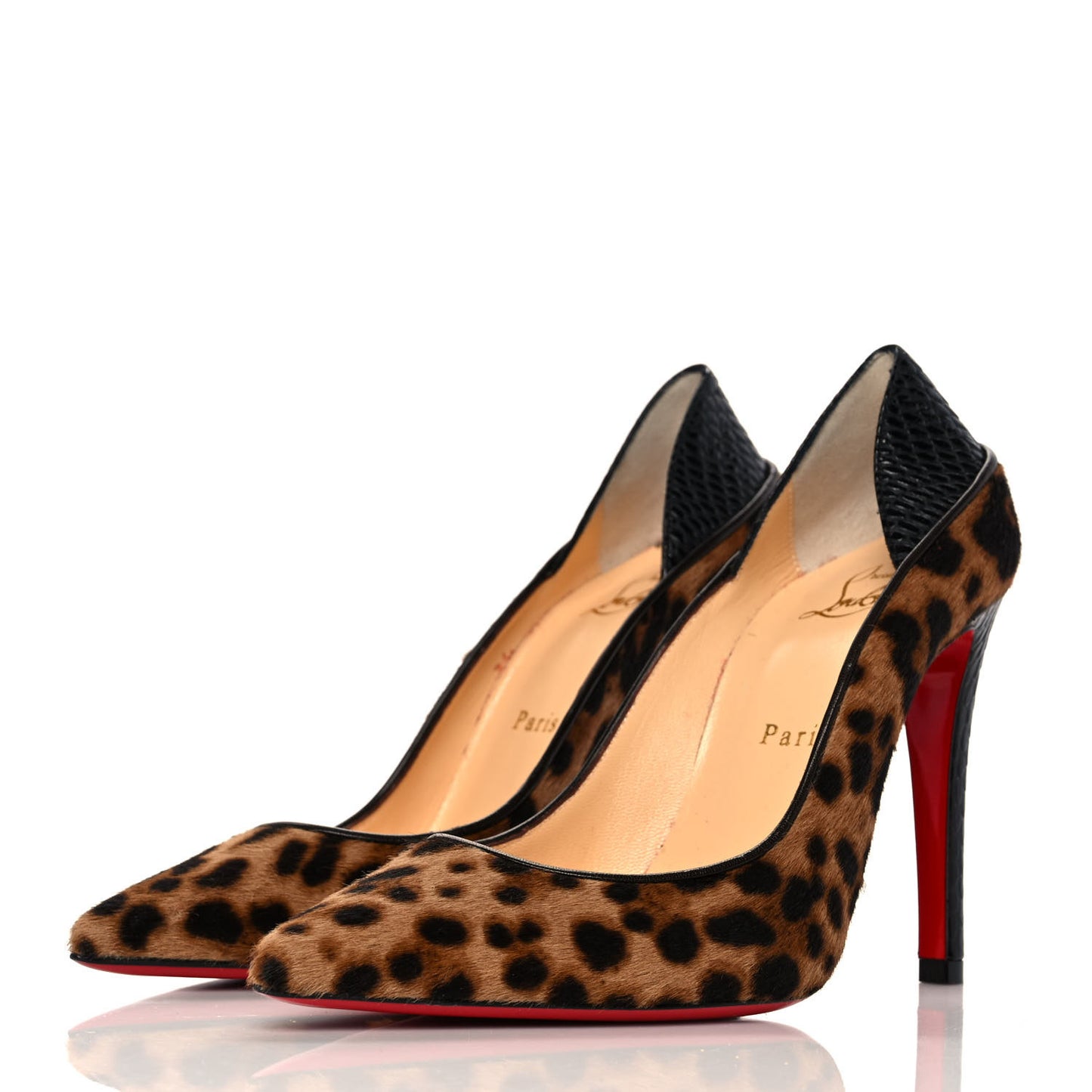 Pony Hair Leopard Maastricht 100 Pumps 37 Brown Black