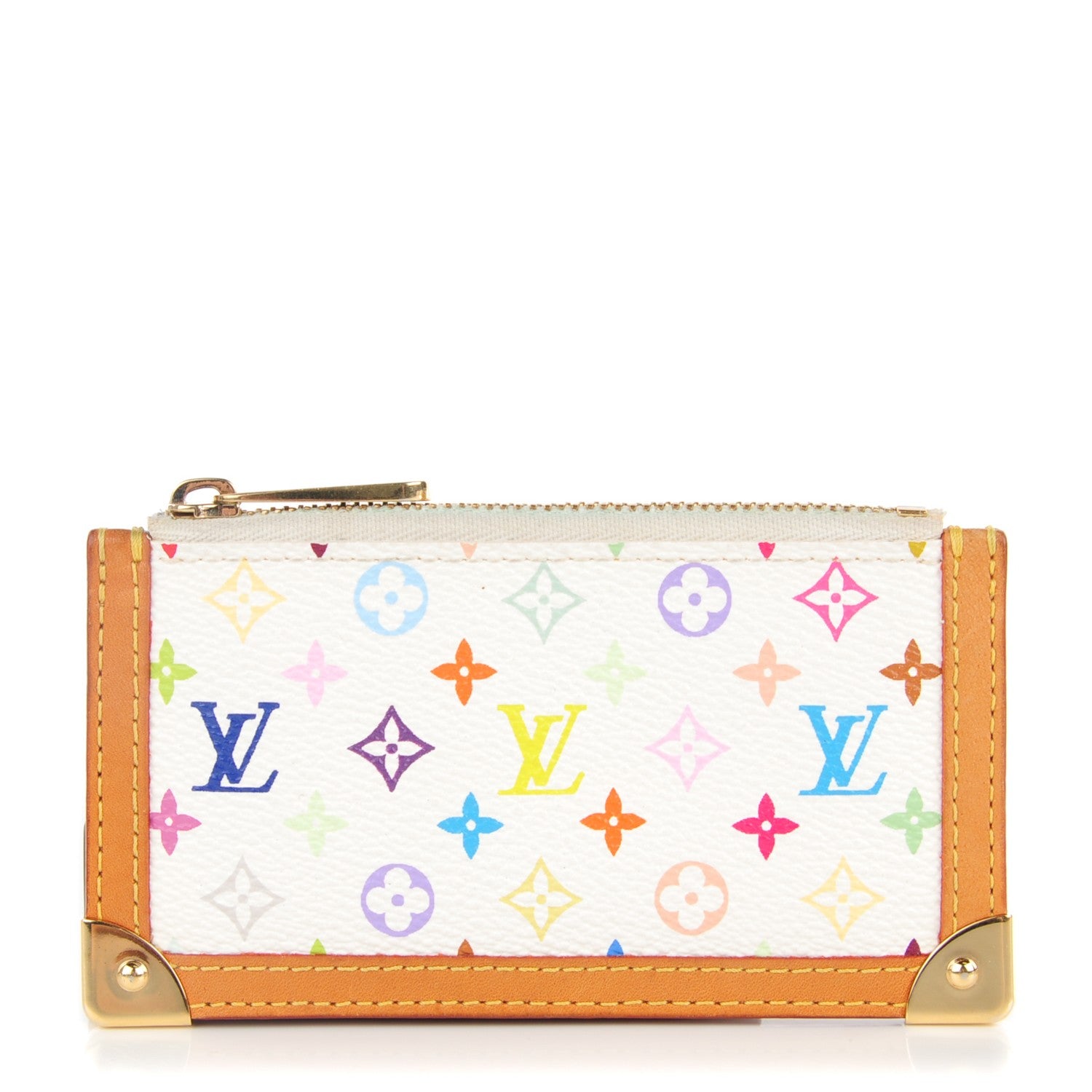 Louis Vuitton Monogram Multicolor Key Pouch White 1 of 7