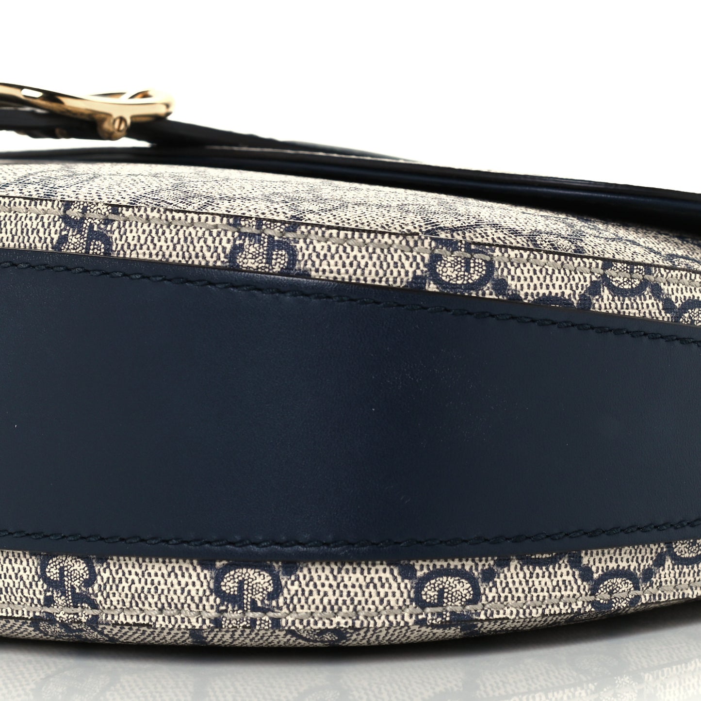 GG Supreme Monogram Small Messenger Shoulder Bag Beige Blue Navy