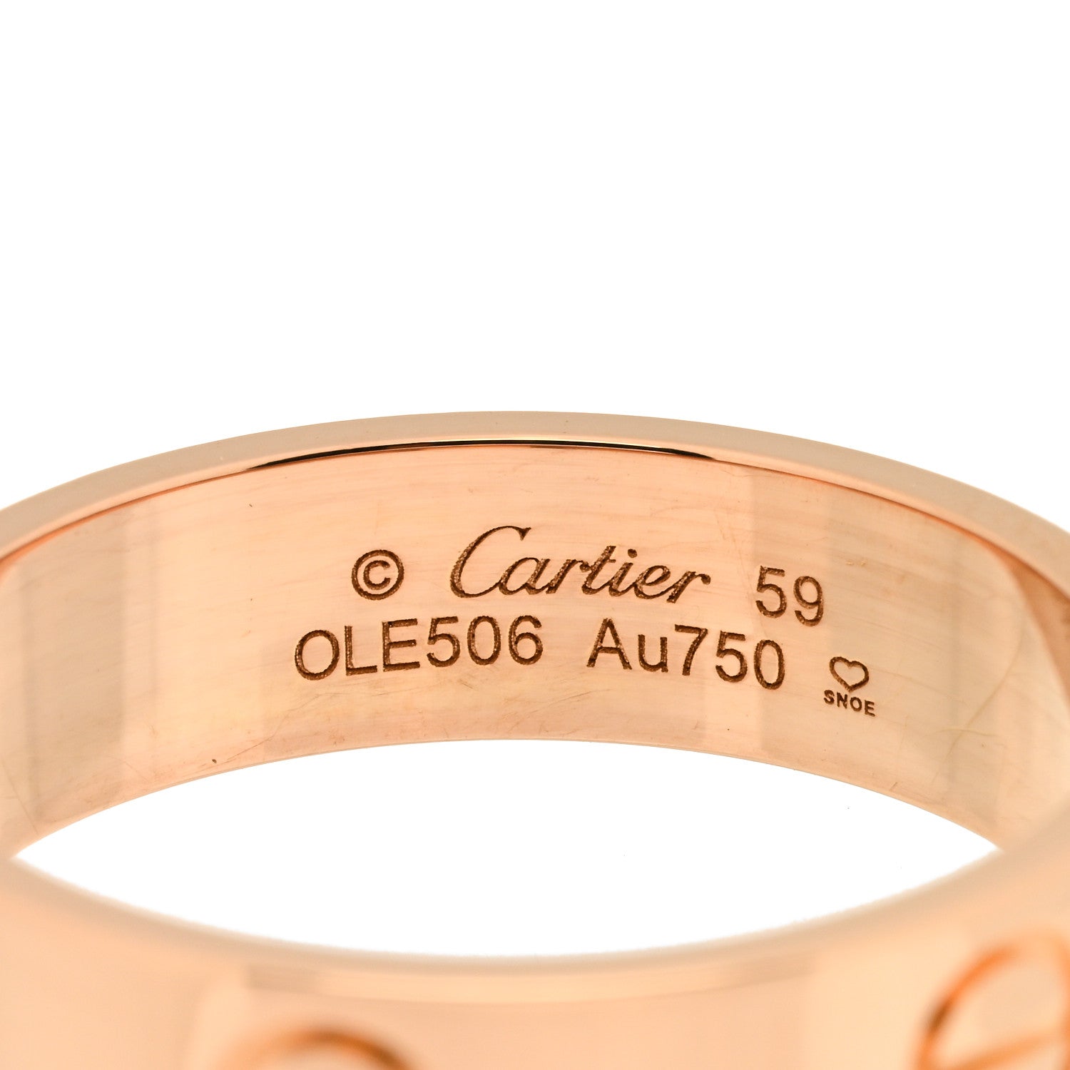 Cartier 18K Pink Gold 5.5mm LOVE Ring 59 8.75 4 of 4
