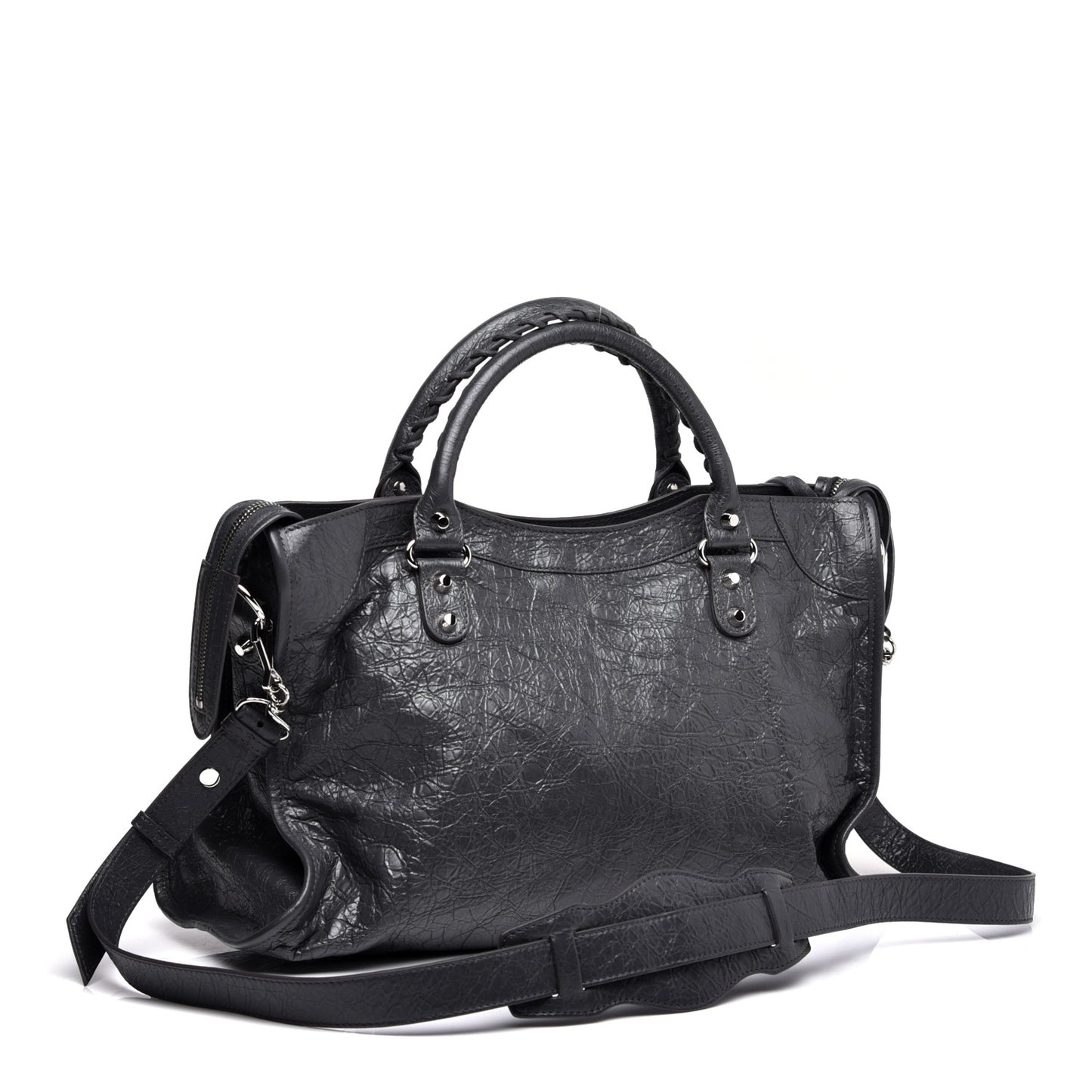 Agneau Classic Silver Hardware City Gris Fossile