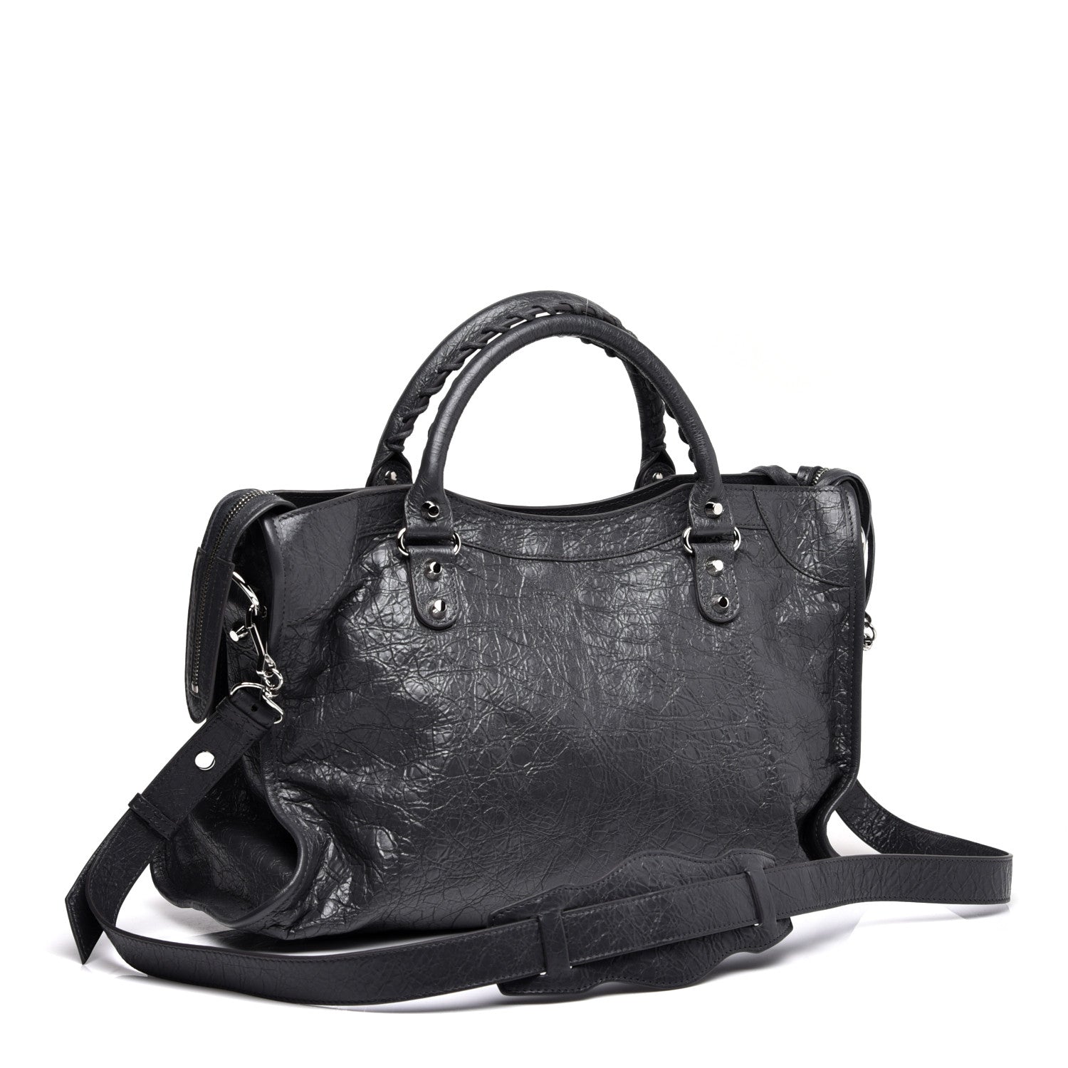 Balenciaga Agneau Classic Silver Hardware City Gris Fossile 3 of 9