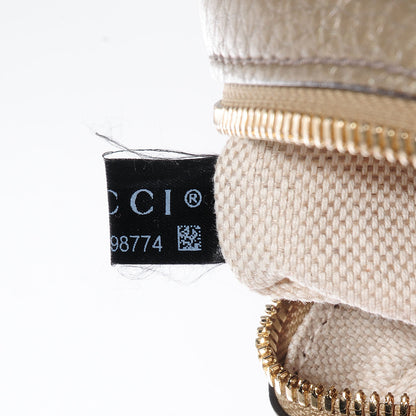 Gucci Metallic Pebbled Calfskin Small Soho Disco Bag Golden Beige 8 of 9