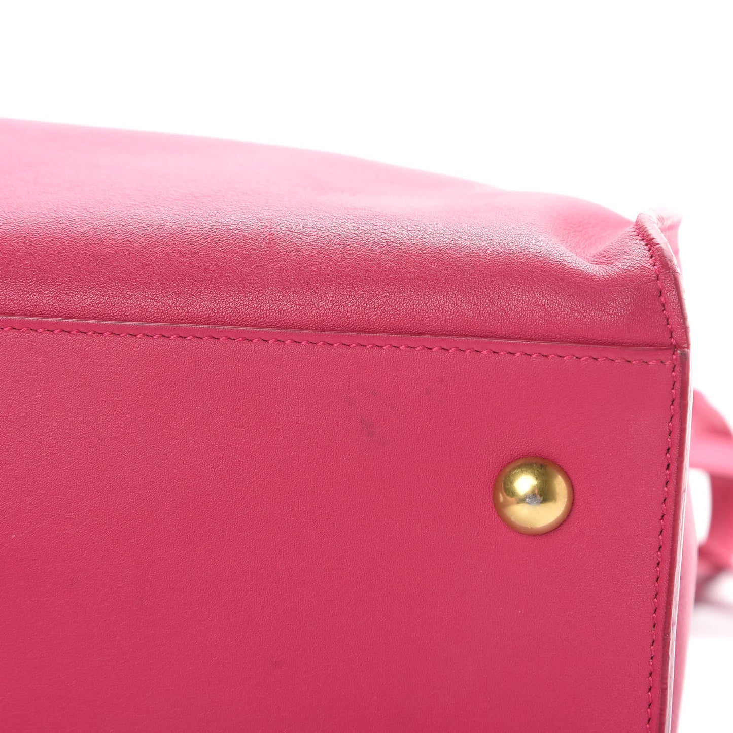 Calfskin Small Classic Y Cabas Fuchsia