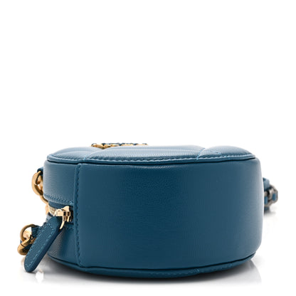 Chanel Goatskin Quilted Chanel 19 Round Clutch With Chain Blue 4 of 10