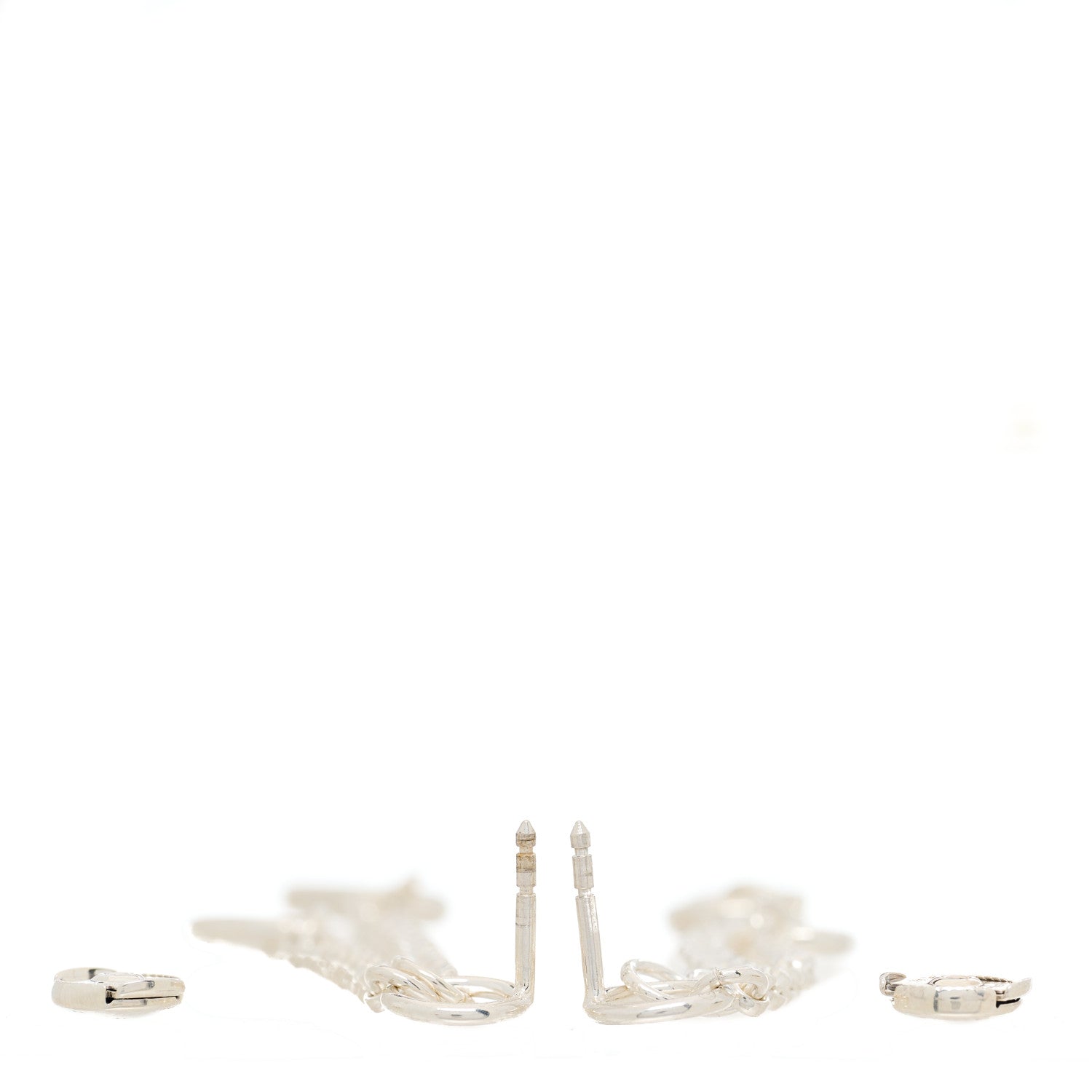 Hermes Sterling Silver PM Farandole Earrings 3 of 5