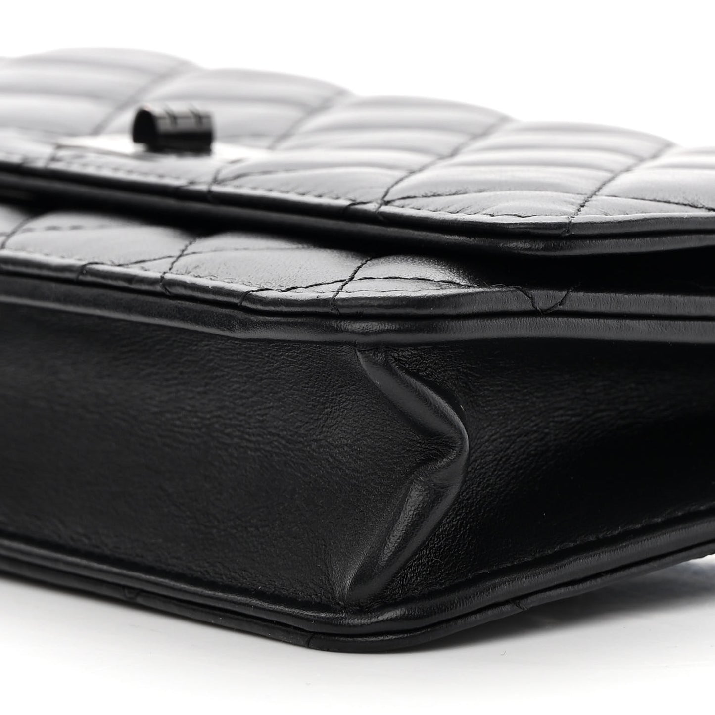 Aged Calfskin Quilted Reissue Wallet On Chain WOC So Black