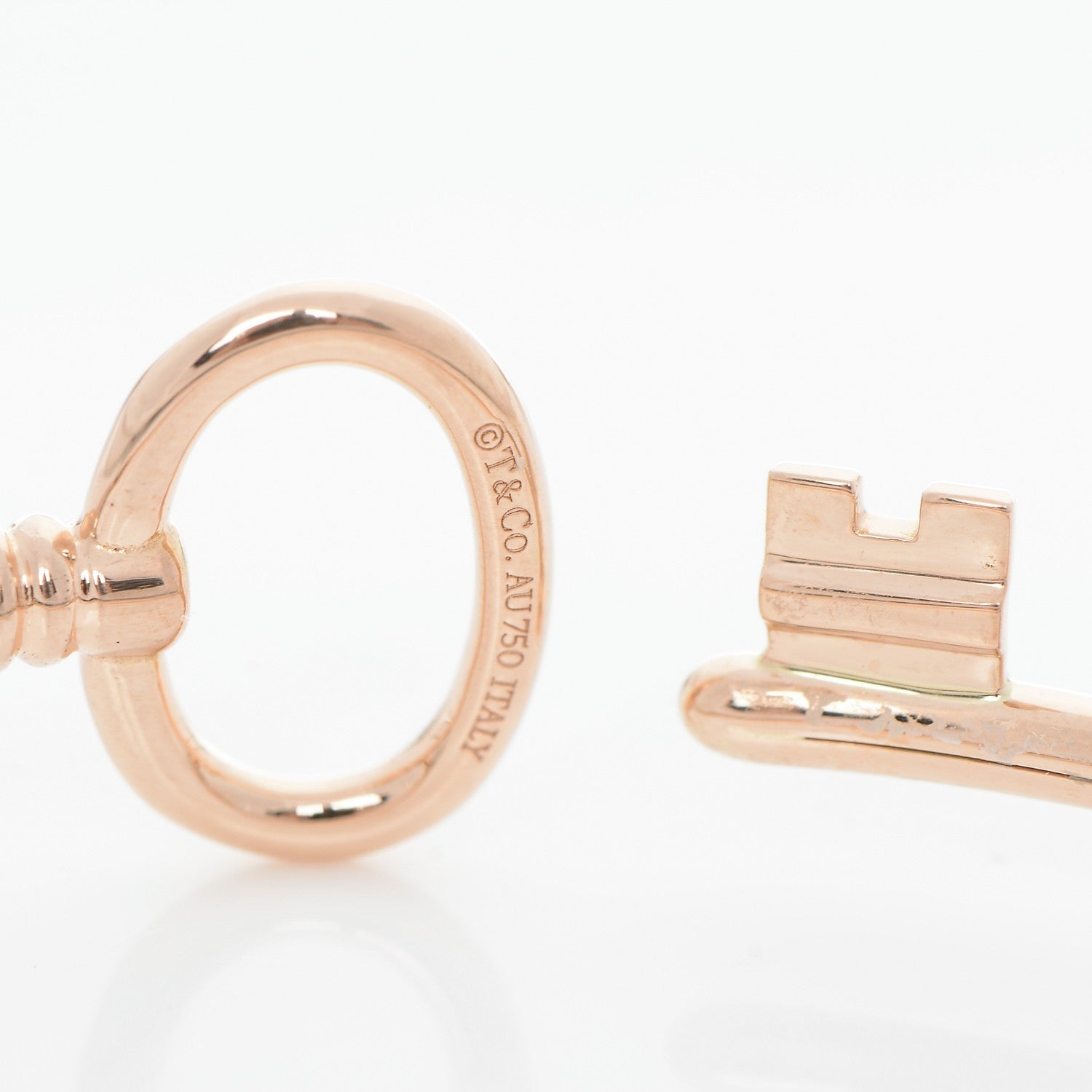 Tiffany 18K Rose Gold Keys Wire Bracelet 4 of 6