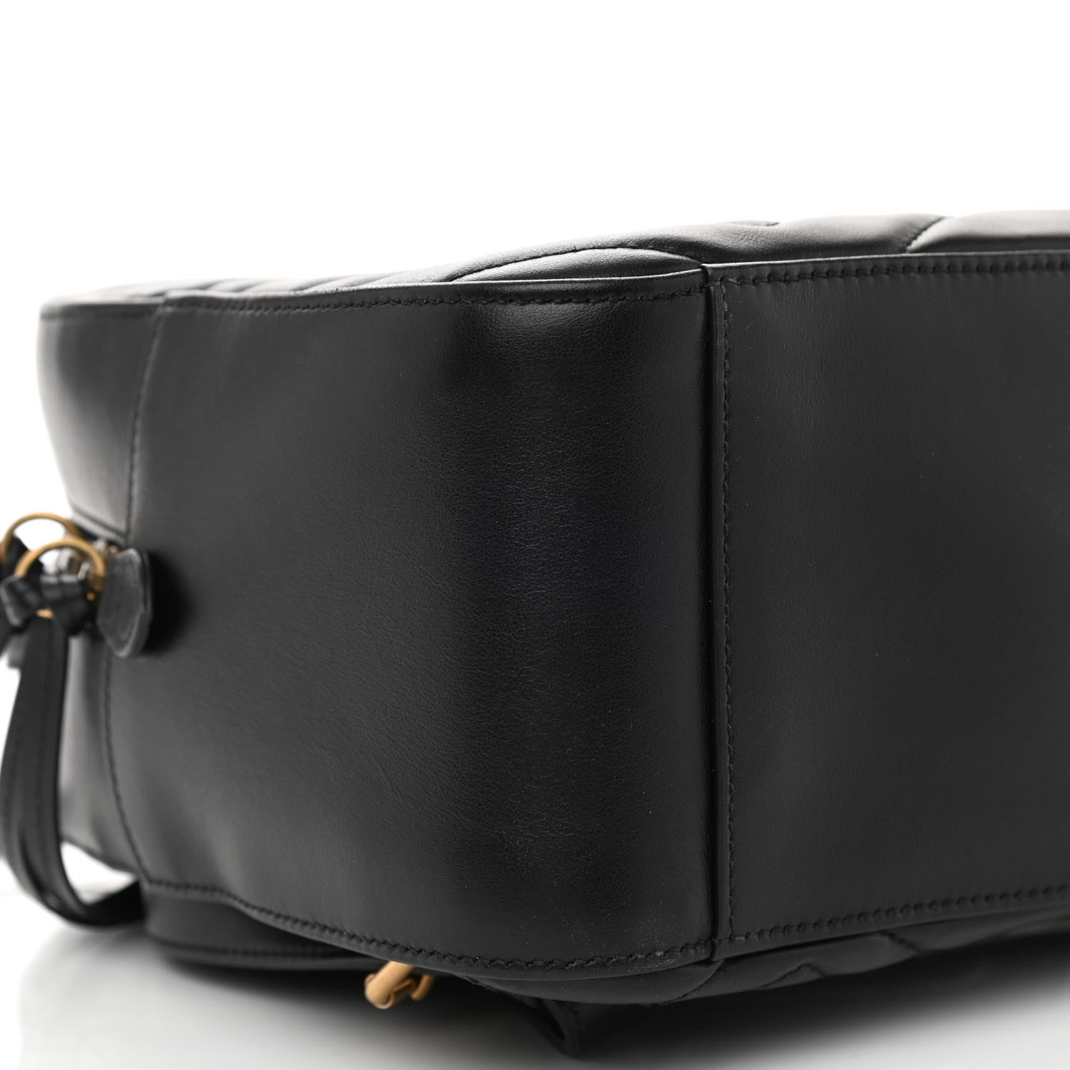 Gucci Calfskin Matelasse GG Marmont Dome Backpack Black 9 of 10