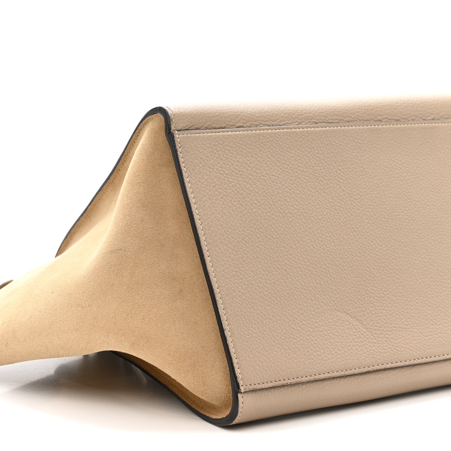Celine Drummed Calfskin Suede Medium Trapeze Dune 8 of 11