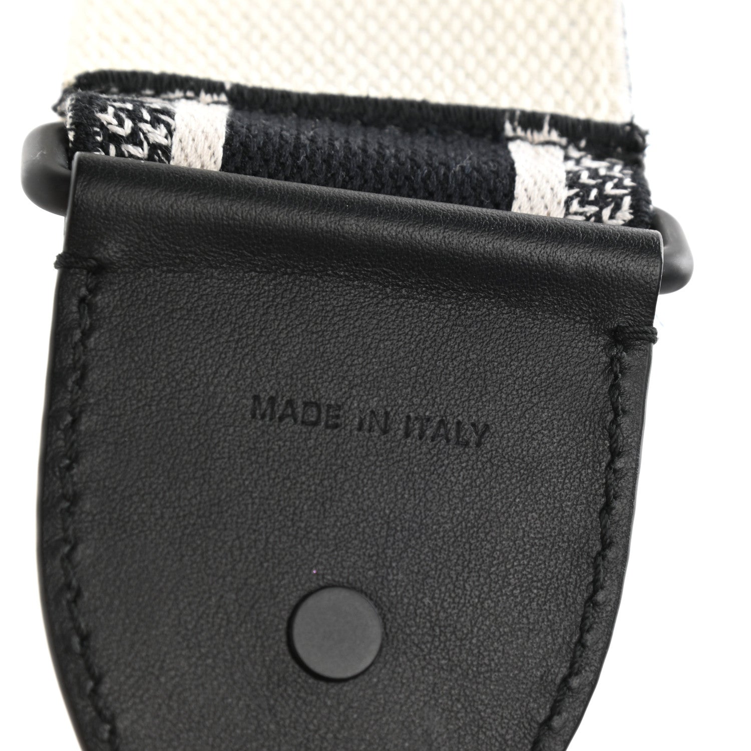 Christian Dior Canvas Embroidered Shoulder Strap Black Ultramatte 4 of 6