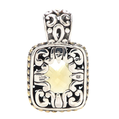 John Hardy Sterling Silver 18K Yellow Gold Citrine Enhancer Pendant 3 of 3