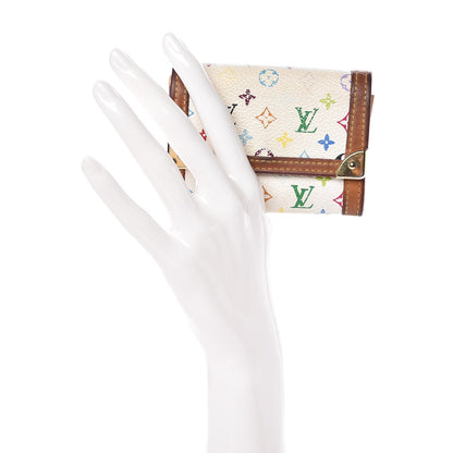 Louis Vuitton Monogram Multicolor Porte-Monnaie Plat Coin Purse White 2 of 12