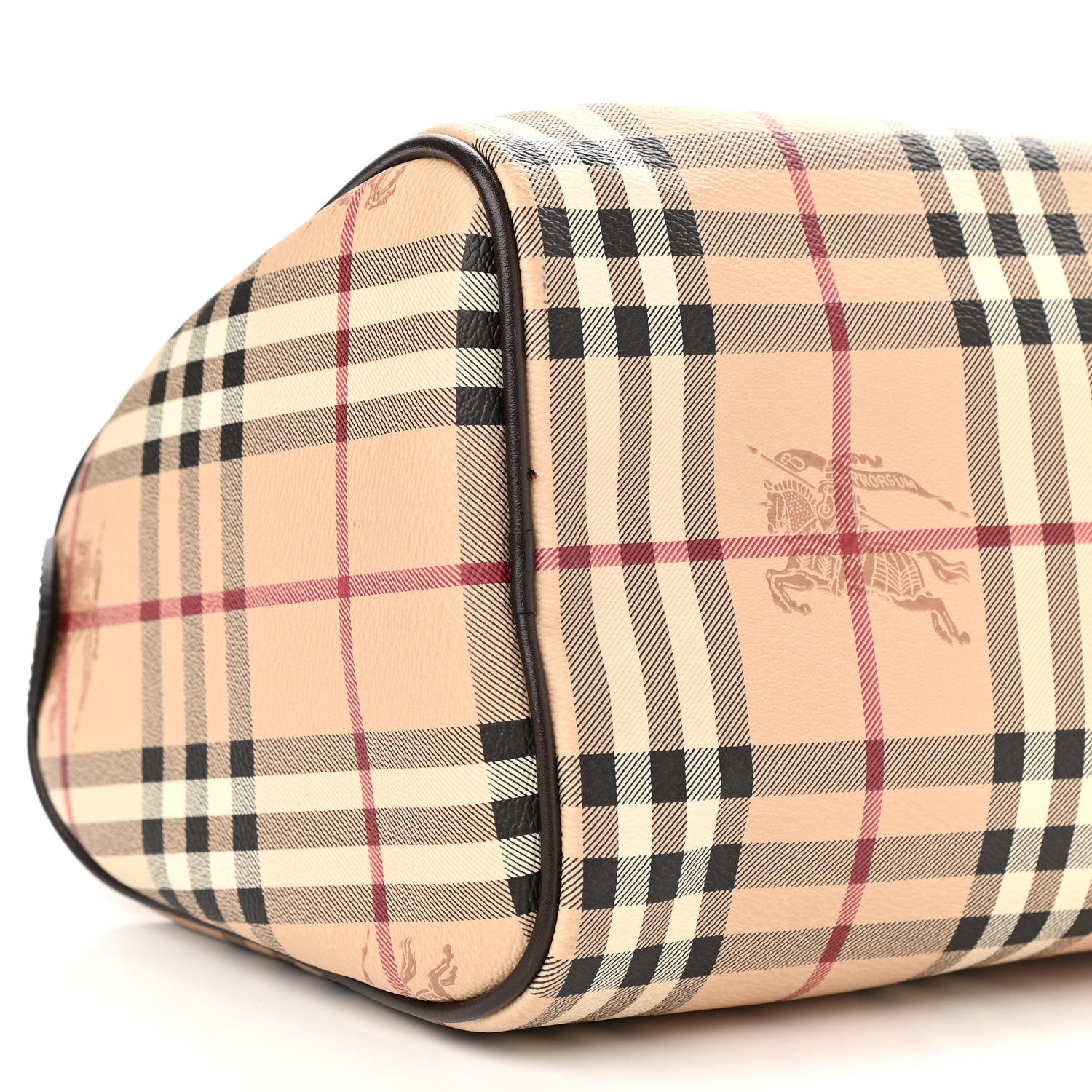 Burberry Haymarket Check Small Chester Bowling Bag Chocolate 8 of 10