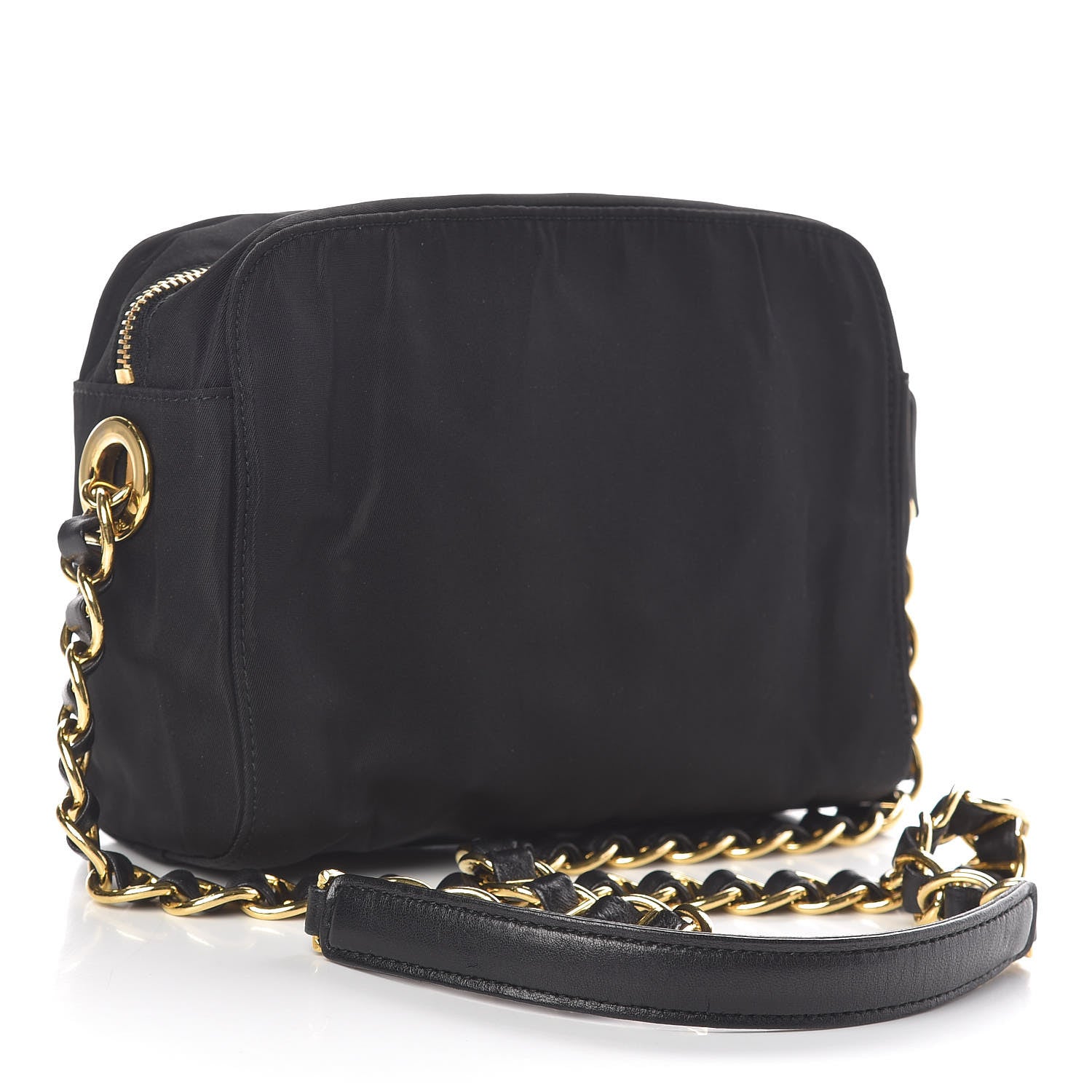 Prada Tessuto Nylon Shoulder Bag Black 3 of 9
