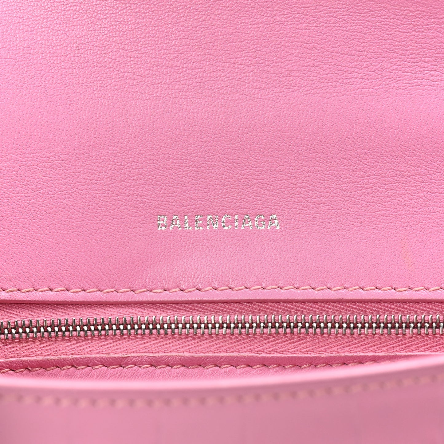 Shiny Calfskin Crocodile Embossed Small Hourglass Top Handle Bag Candy Pink