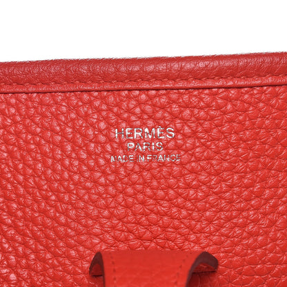 Hermes Taurillon Clemence Evelyne III PM Rouge Tomate 6 of 8