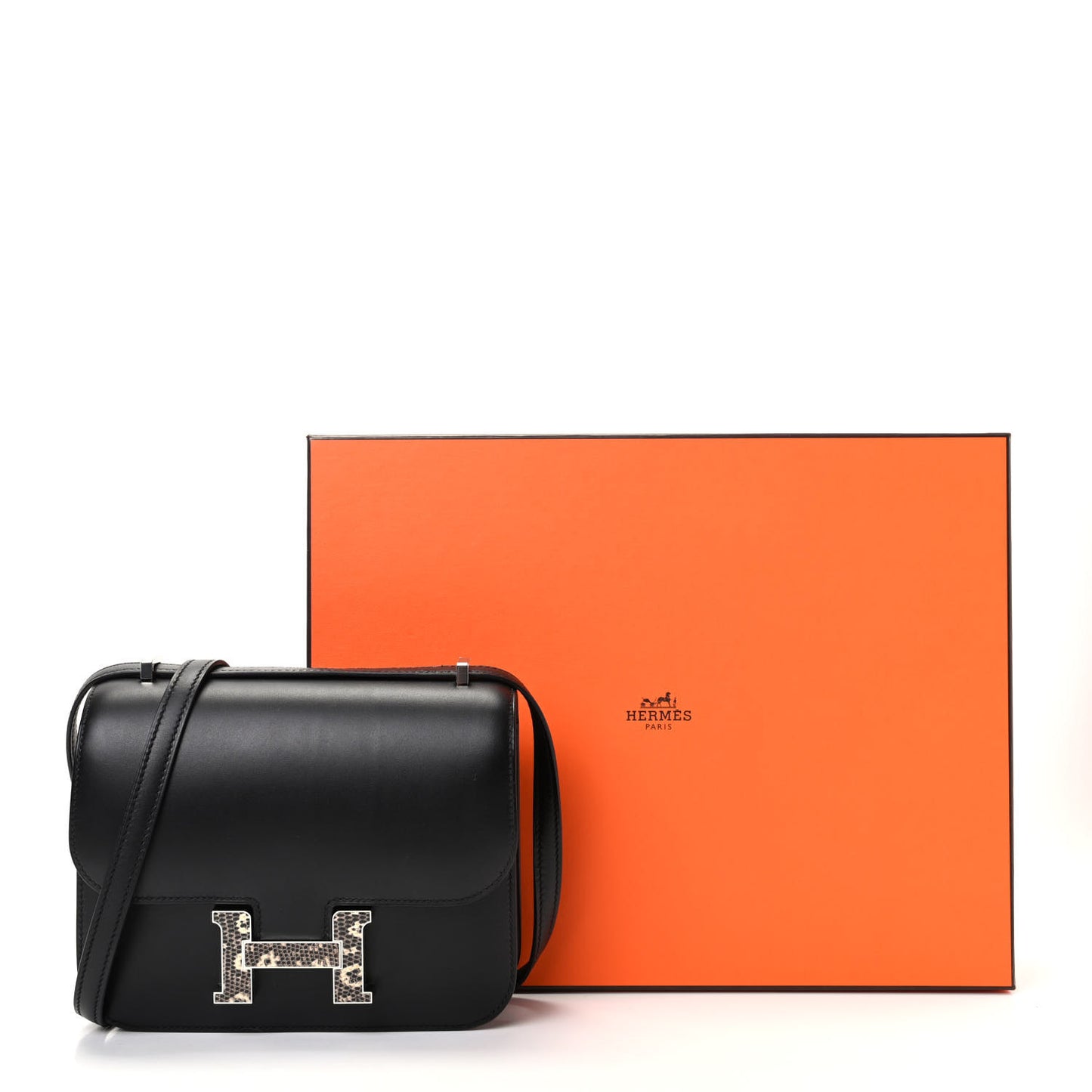 Veau Monsieur Lizard Constance 18 Black Ombre