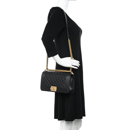 Chanel Caviar Quilted Medium Boy Flap Black 2 of 11