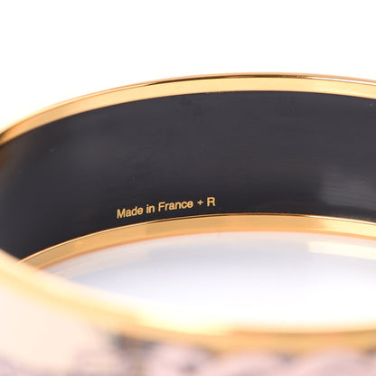 Hermes Enamel Printed Wide Bracelet 65 4 of 5