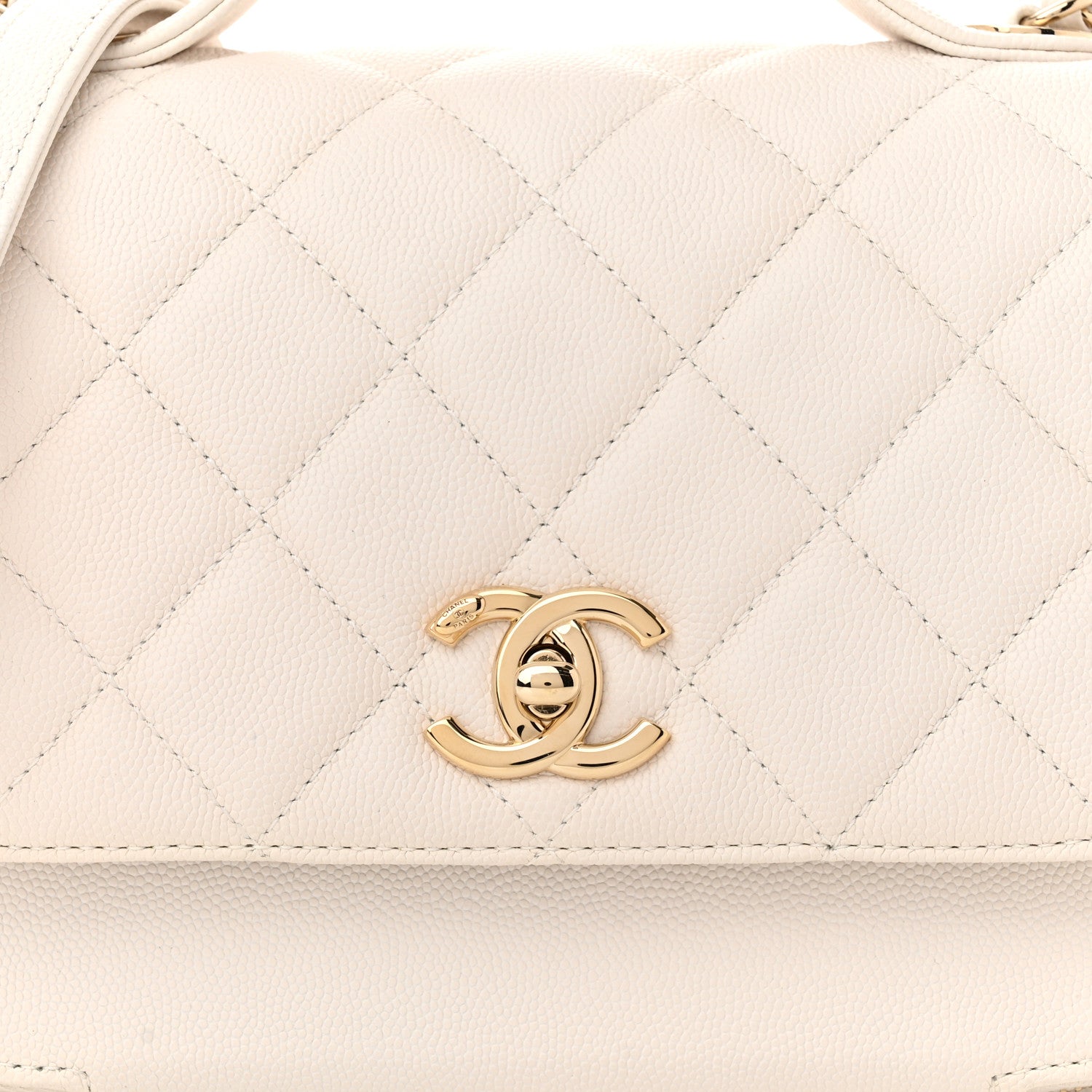 Chanel Caviar Quilted Medium Business Affinity Flap White 8 of 12