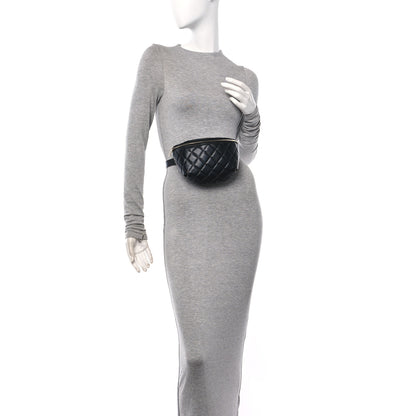 Chanel Calfskin Quilted Waist Belt Bag Black 2 of 11