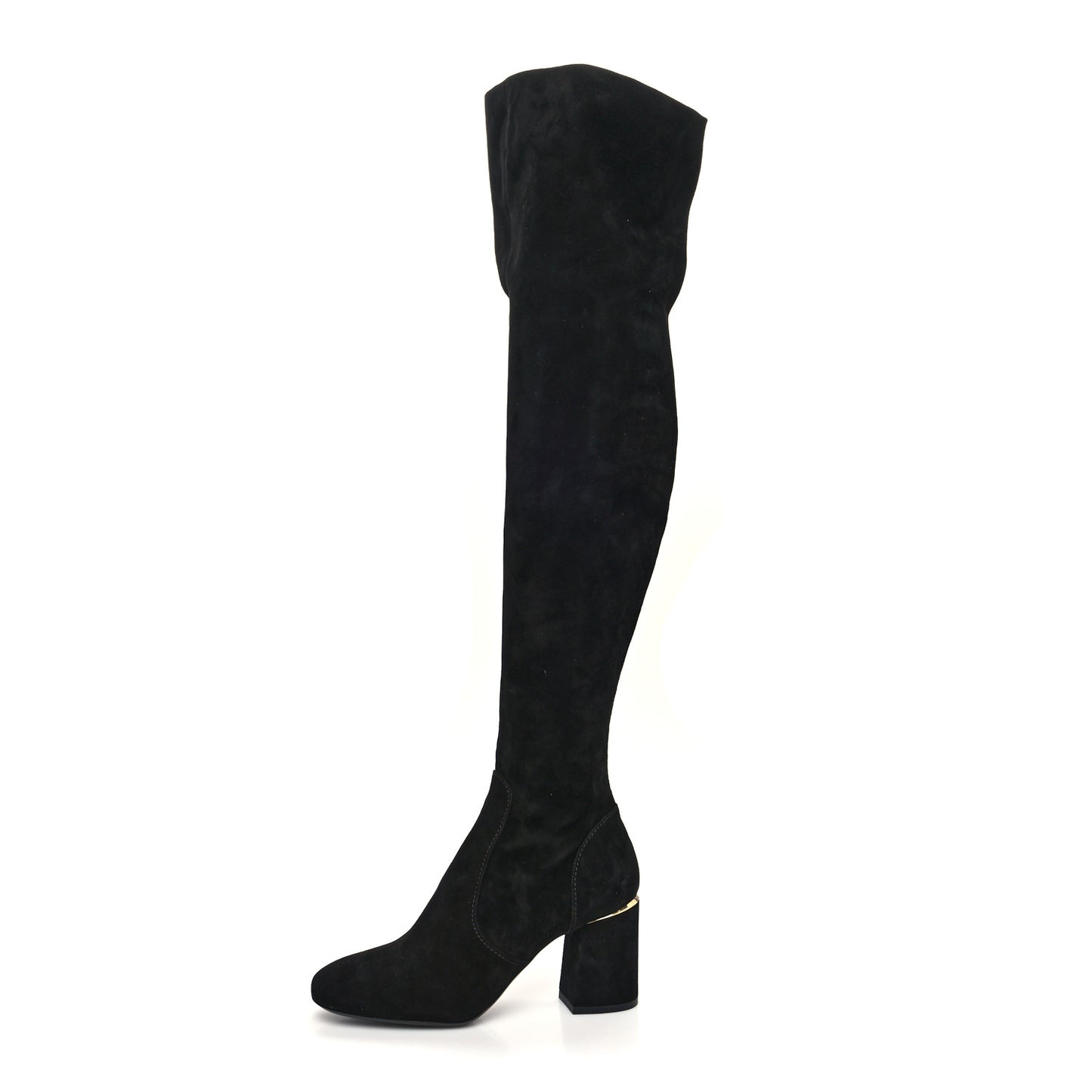 Suede Skyline Thigh High Boots 38 Black