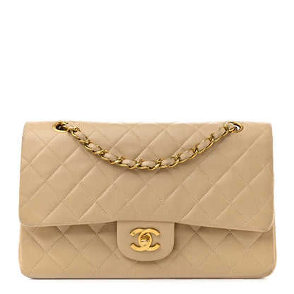 Chanel Lambskin Quilted Medium Double Flap Beige 1 of 15