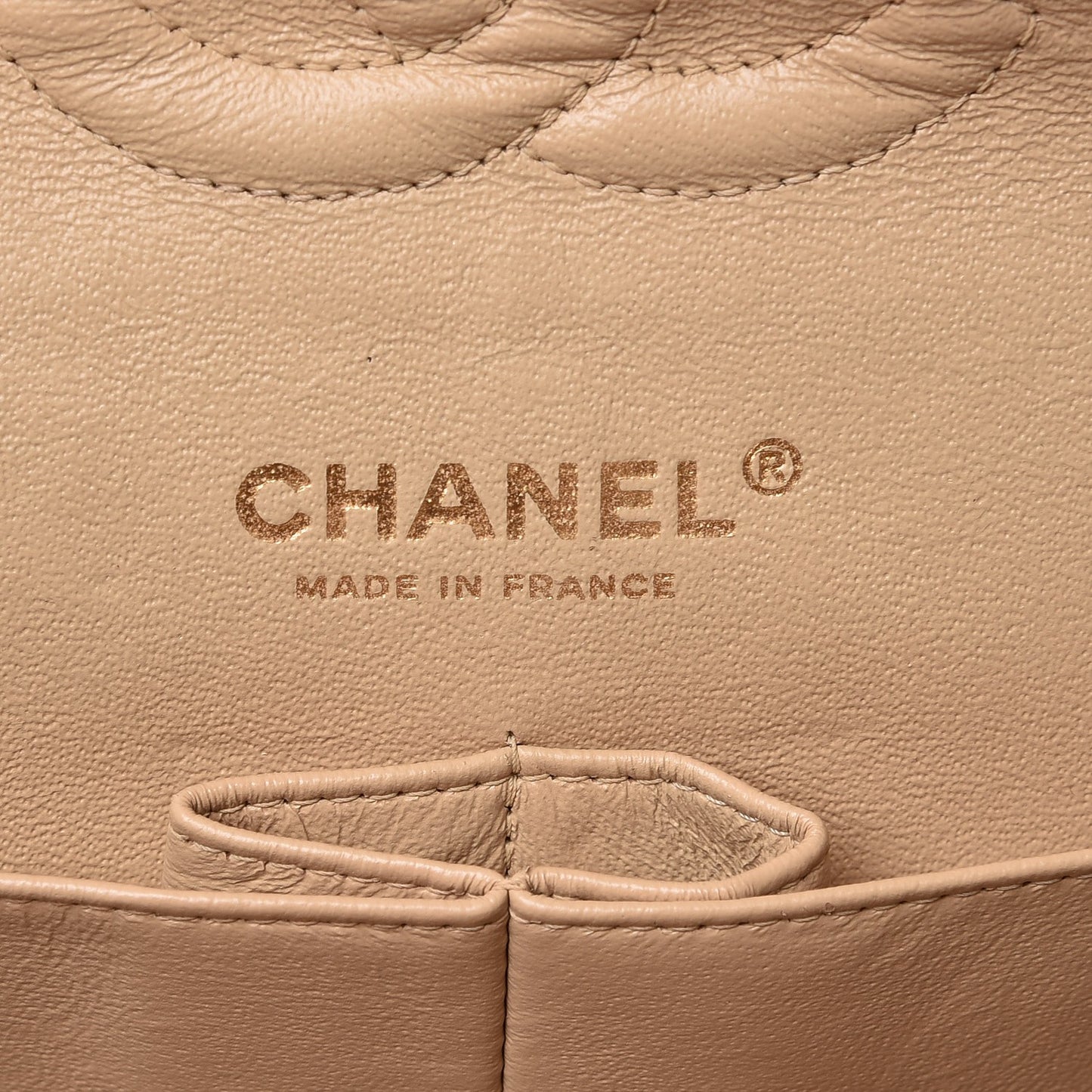 Caviar Quilted Medium Double Flap Beige Clair