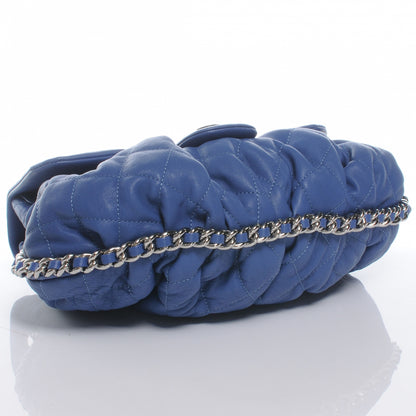 Chanel Washed Lambskin Chain Around Medium Messenger Bag Blue 4 of 6