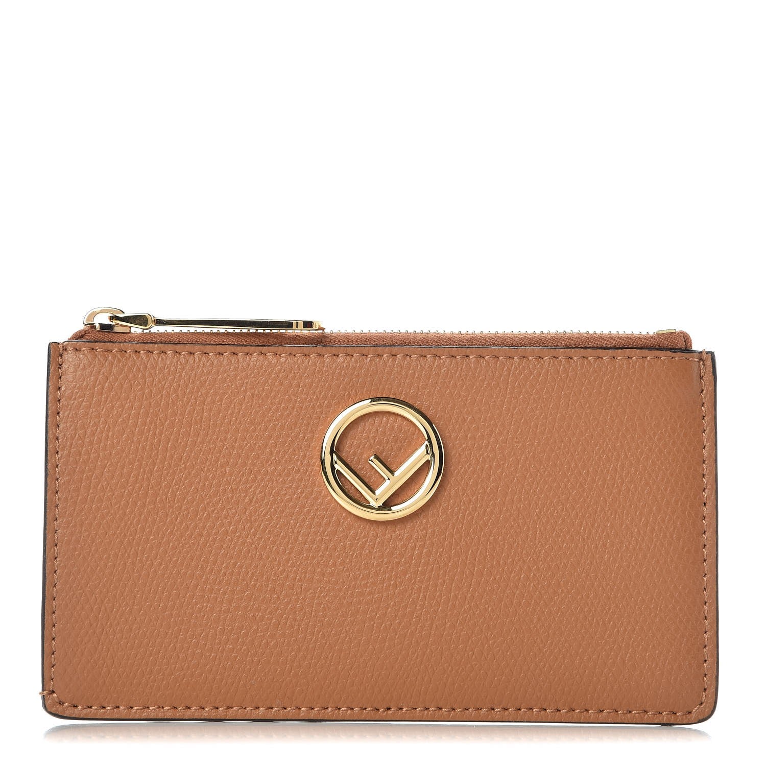 Fendi Vitello Cruise F is Fendi Zip Card Holder Nocciola 1 of 9
