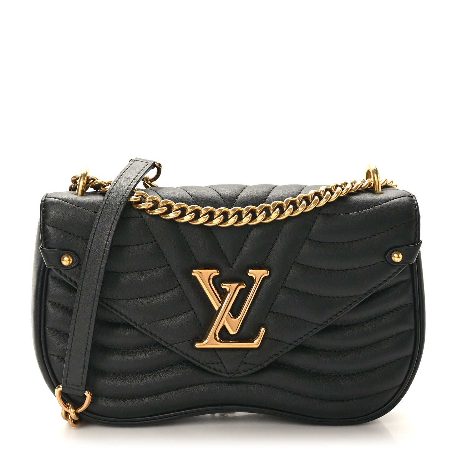 Calfskin New Wave Chain MM Black