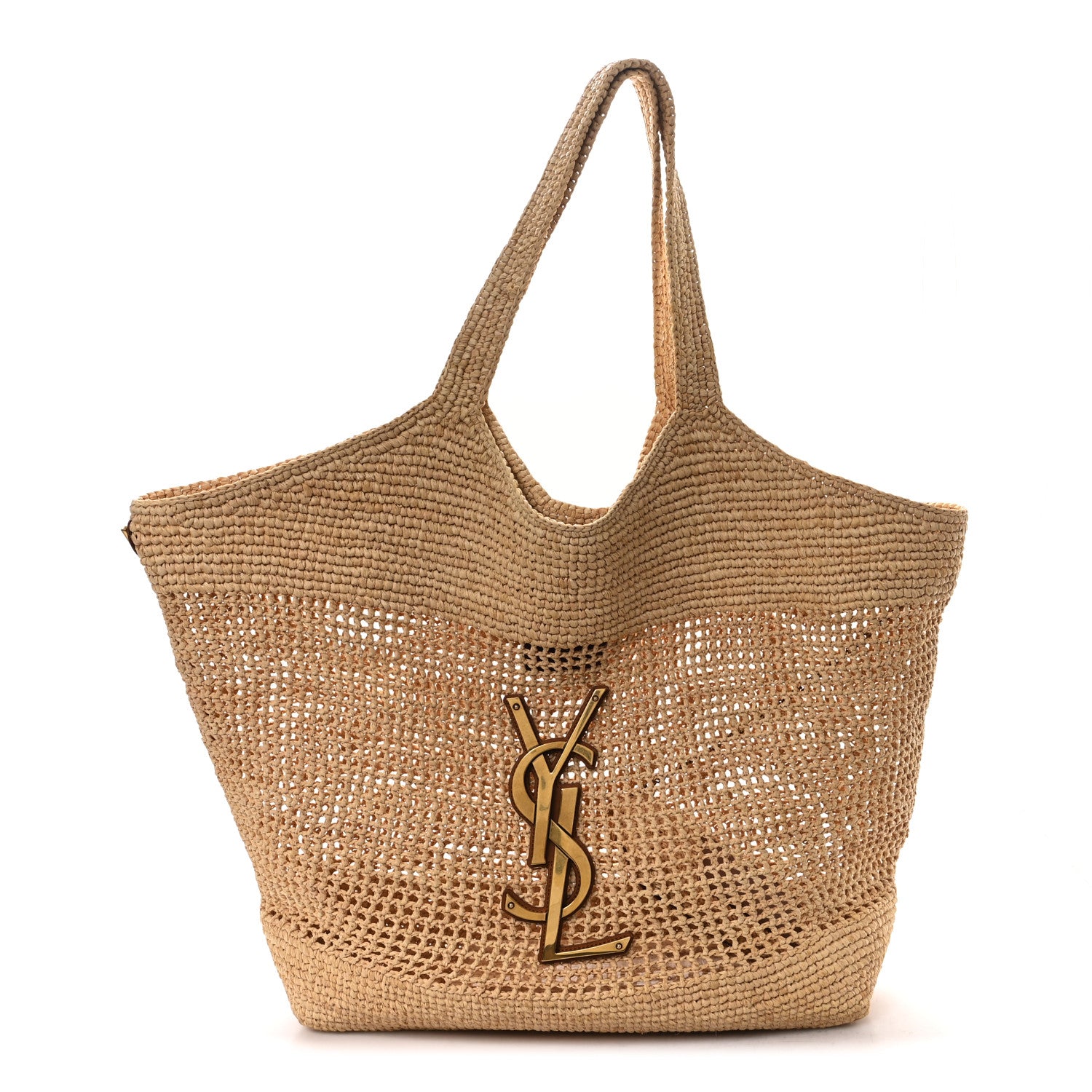 Saint Laurent Raffia Icare Shopping Tote Natural 1 of 13