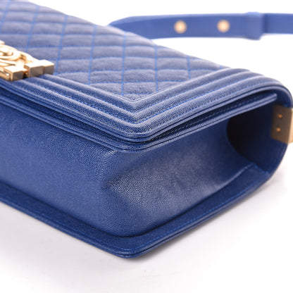 Chanel Caviar Quilted Medium Boy Flap Dark Blue 6 of 10